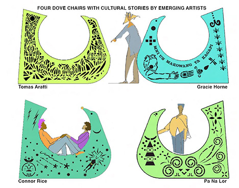 List of dove chairs and corresponding artist