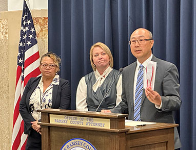 Ramsey County Leaders with Gun Lock