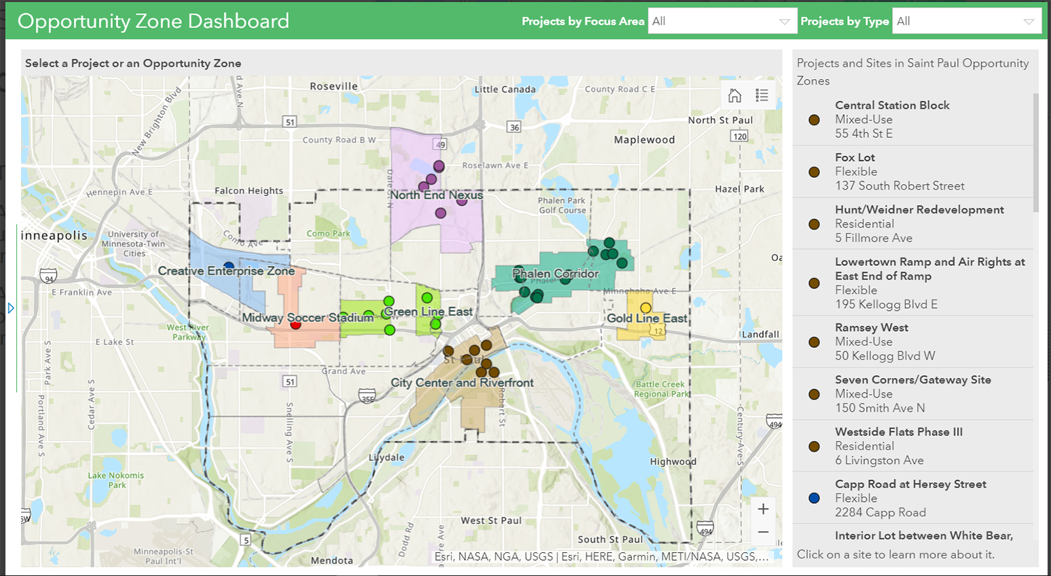 Opportunity Zones dashboard