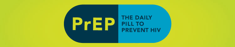 Banner promoting PrEP services