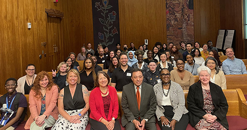Commissioners with Right Track interns and supervisors