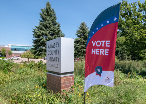 Early Voting location at Ramsey County Library - Roseville. 