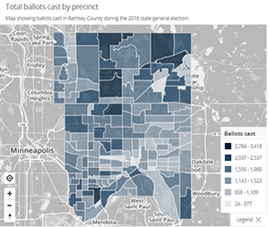 Geographic distribution of ballots 