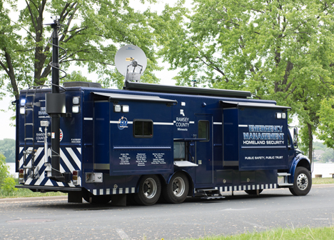 Emergency Management &amp; Homeland Security's mobile incident command center