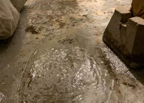 Water leaking into basement