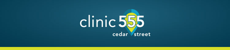 Clinic 555 logo banner.