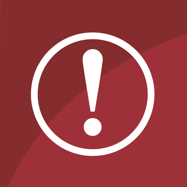 Alert icon - red exclamation point