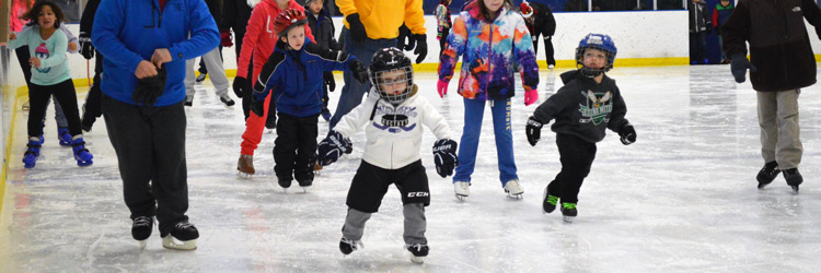 Skaters at open skate event