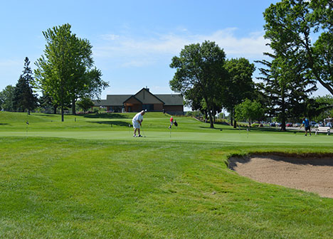 Person golfing at Goodrich Golf Course