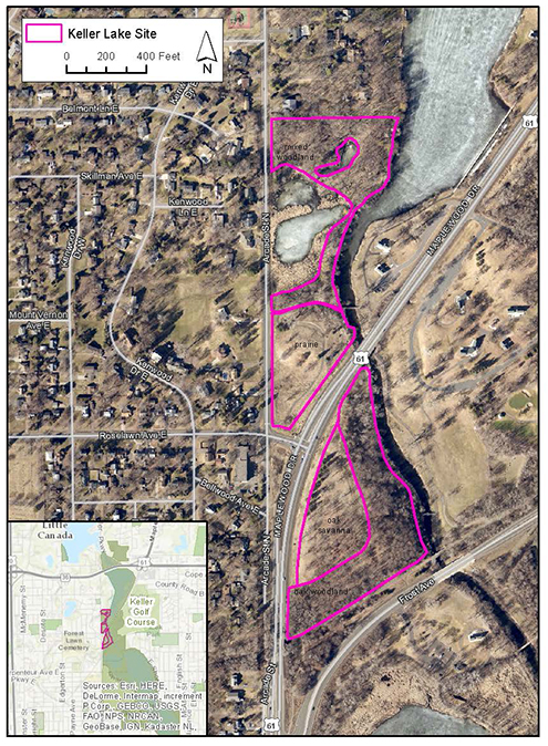 Keller Regional Park restoration map