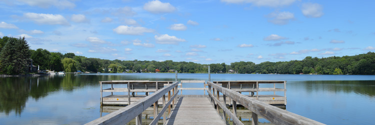 Fishing pier at Lake McCarrons County Park