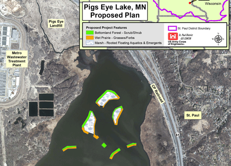 Proposed Plan for Pigs Eye Lake environmental project