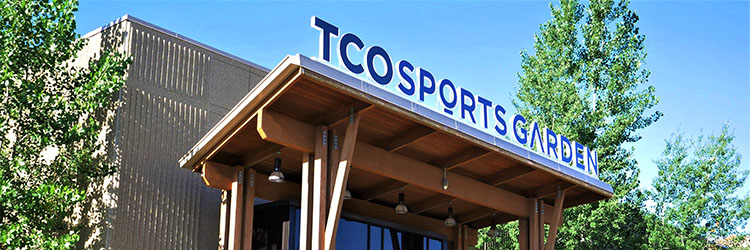 TCO Sports Garden entrance sign