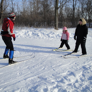 Ski lesson at Tamarack Nature Center Ski lesson at Tamarack Nature Center