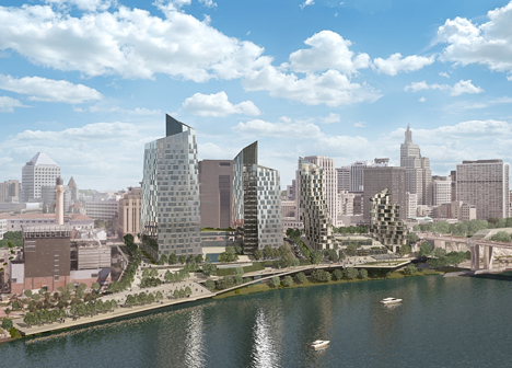AECOM rendering of proposed Riverfront Properties development in downtown Saint Paul AECOM rendering of proposed Riverfront Properties development in downtown Saint Paul