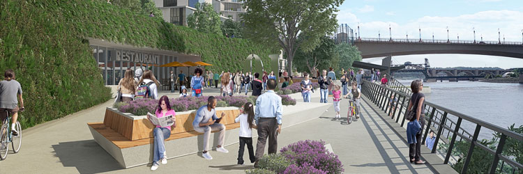 RiversEdge plaza rendering