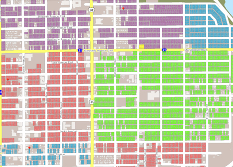 Screenshot of Annual Property Inspection Map