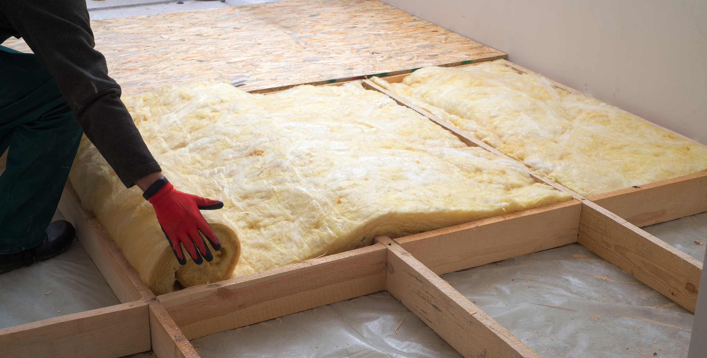 Installing insulation in attic floor