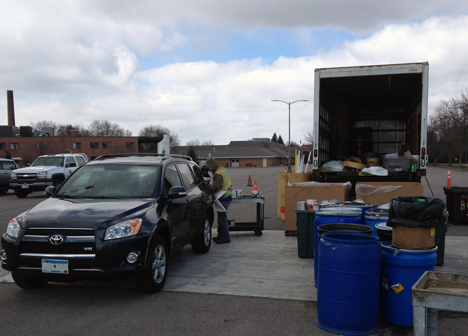 Mobile household hazardous waste collection site in Maplewood