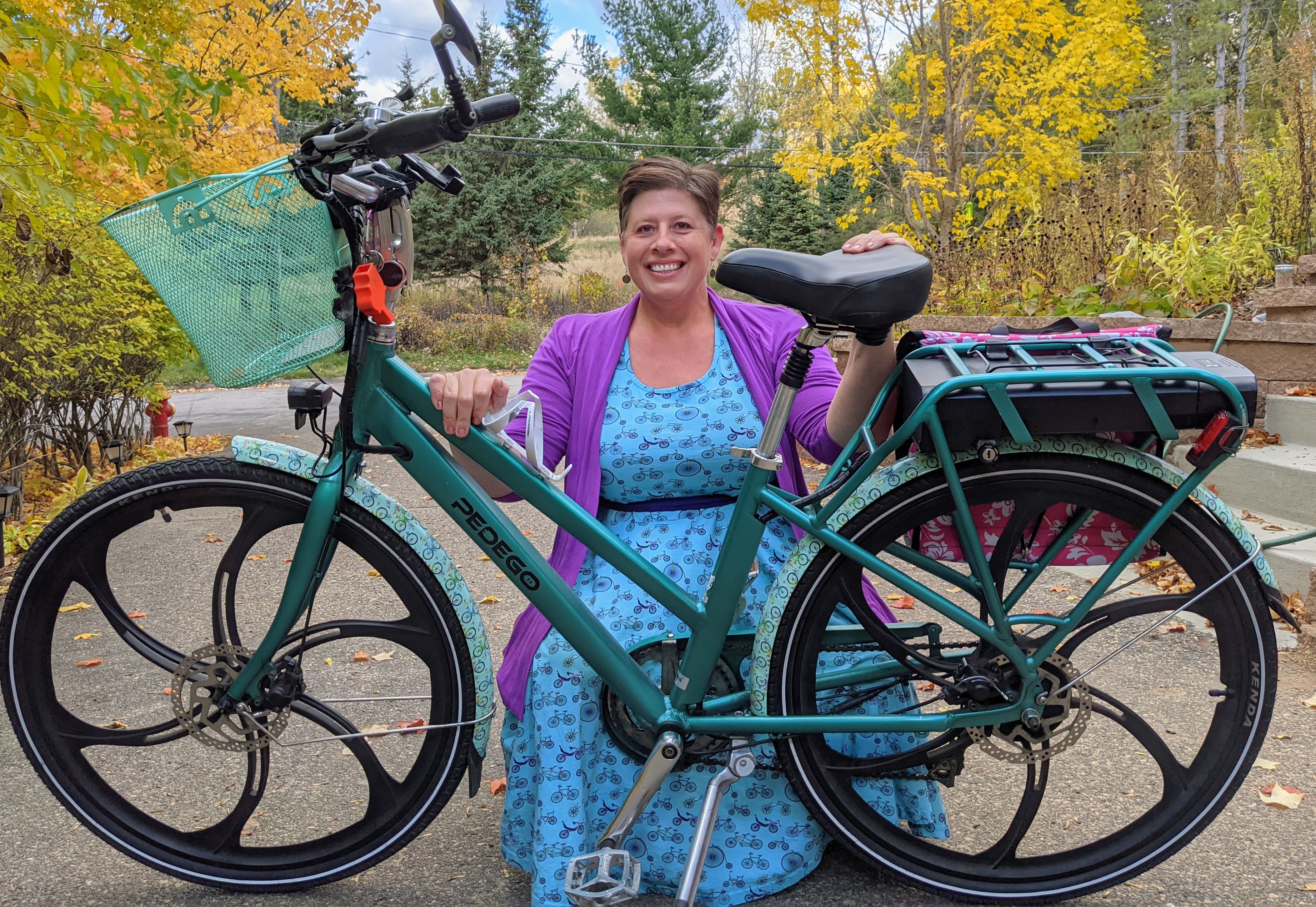 Melissa Wenzel with her electric bike