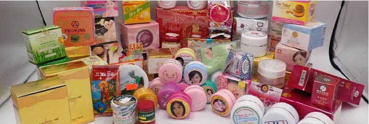 Examples of skin-lightening products with mercury