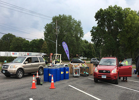 Household hazardous waste collection site parking lot