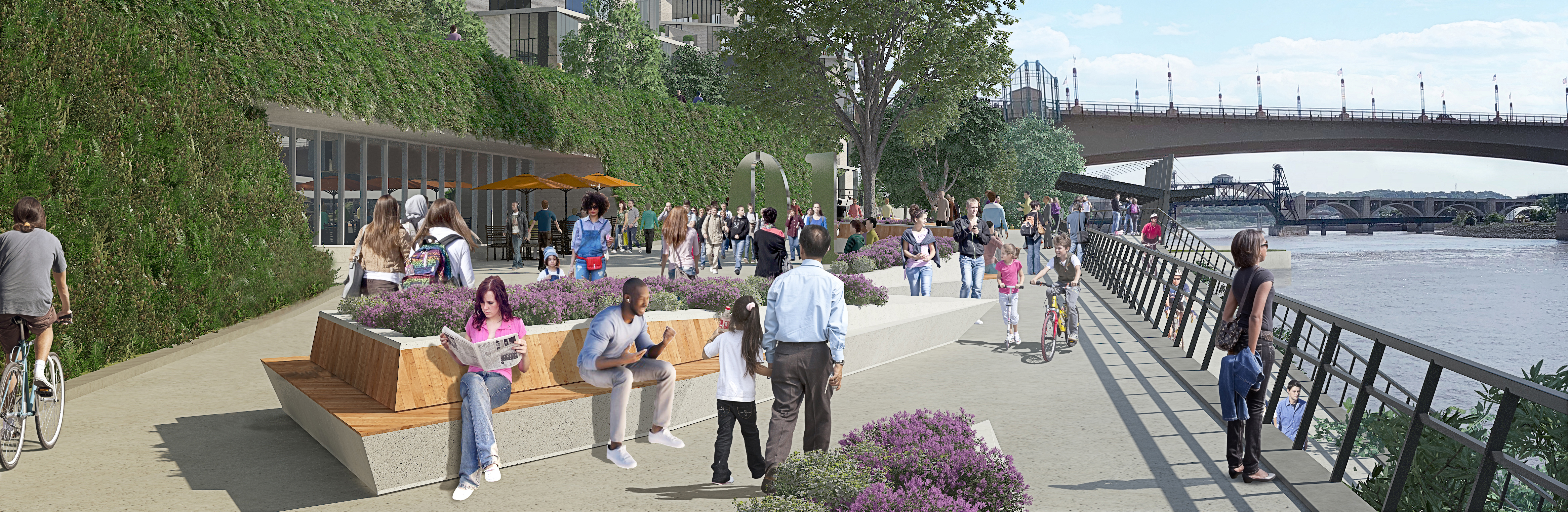 RiversEdge plaza rendering