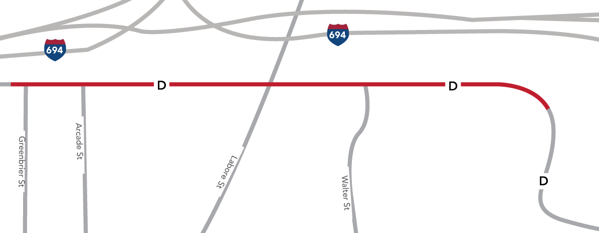 County Rd B Reconstruction Map