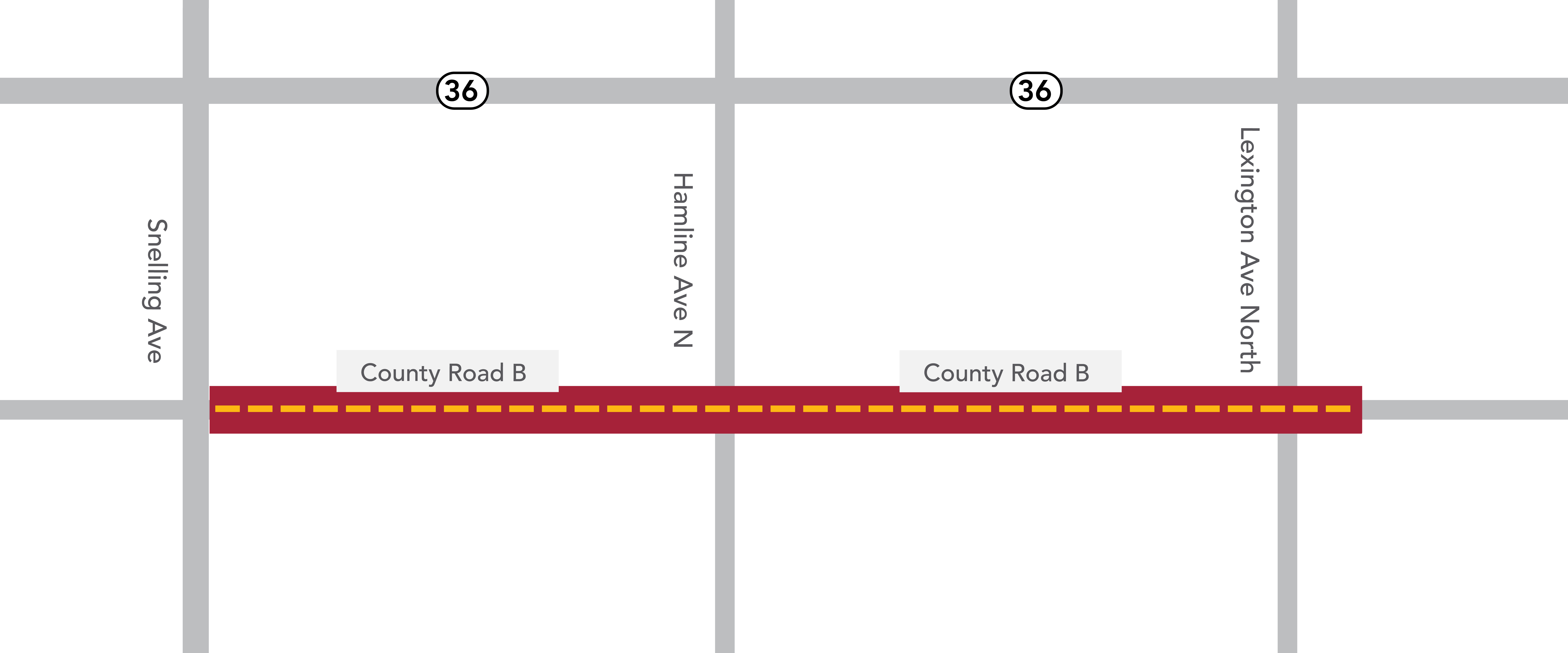 County Rd B Reconstruction Map