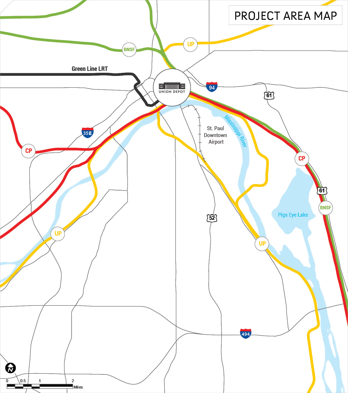 map of east metro rail yards