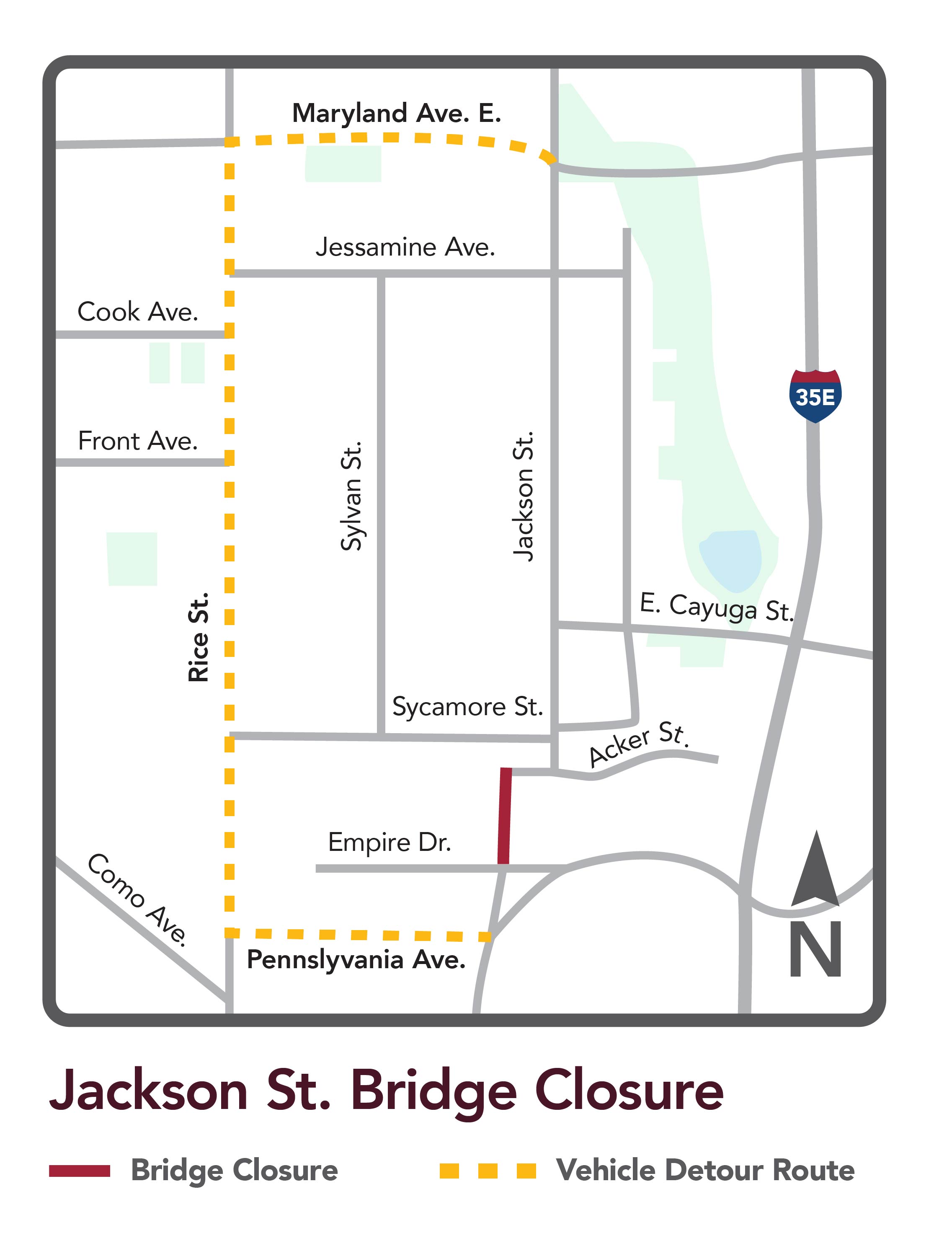 Jackson Street Bridge project area map