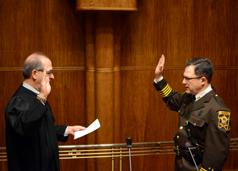 Chief Judge Guthmann swears in Sheriff Serier