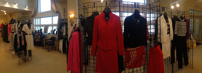 Image of clothing in the store. 