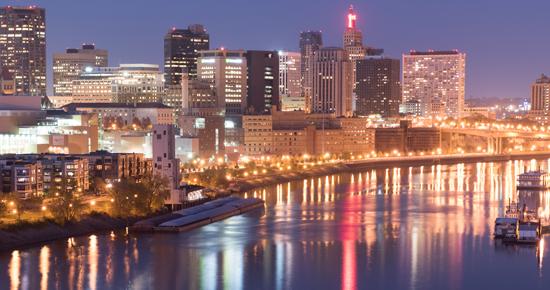 Mississippi River in downtown Saint Paul