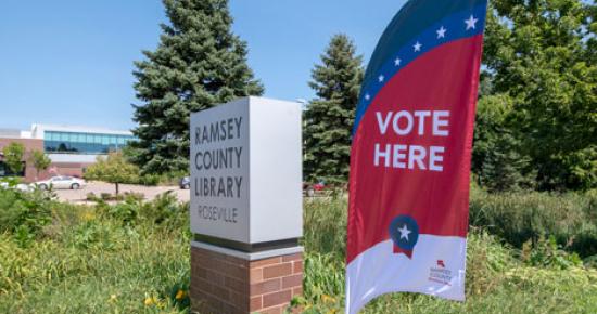 Early Voting location at Ramsey County Library - Roseville. 