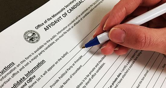 Person completing Affidavit of Candidacy