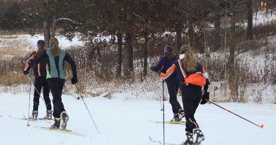 Cross country ski team practices at Battle Creek Regional Park Cross country ski team practices at Battle Creek Regional Park