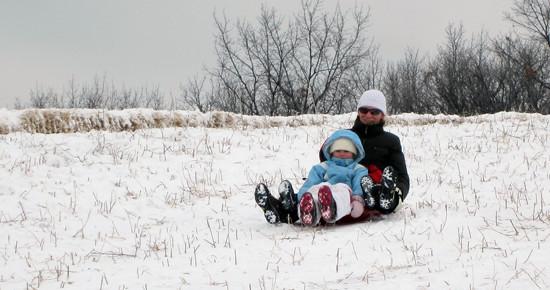 Sledding at Tamarack Nature Center Sledding at Tamarack Nature Center