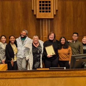 Mary Sue Hansen and Board of Commissioners