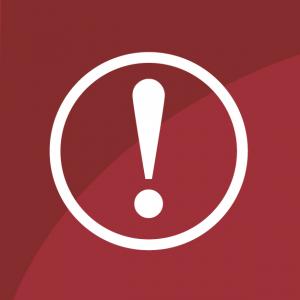 Alert icon - red exclamation point