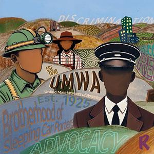 Cropped version of an illustrated banner for Black History Month 2025.